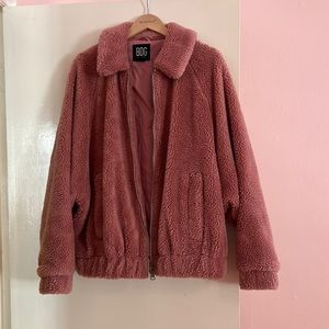 BDG Urban Outfitters Batwing Teddy Fleece Jacket
